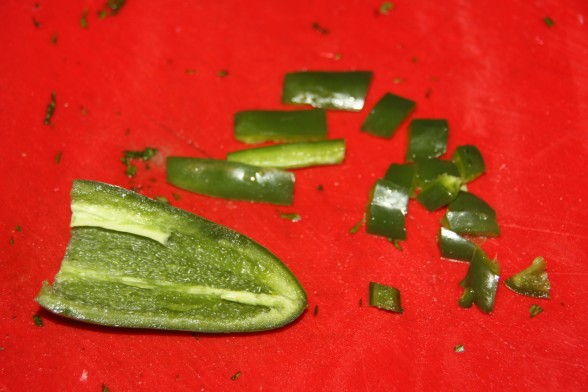 Chop the jalapeno finely for the best result.